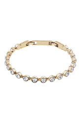 Crystalp Large Crystal Tennis Bralette - Gold